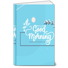 Background Good Morning 8  X 10  Hardcover Notebook by anzea