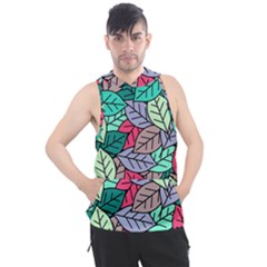 Pattern Leaves Background Nature Men s Sleeveless Hoodie by Proyonanggan