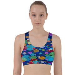 Illustrations Sea Fish Swimming Colors Back Weave Sports Bra by anzea