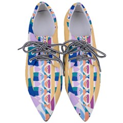 Illustrations Of Fish Texture Modulate Sea Pattern Pointed Oxford Shoes