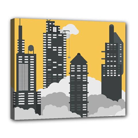 Minimal Skyscrapers Deluxe Canvas 24  X 20  (stretched)