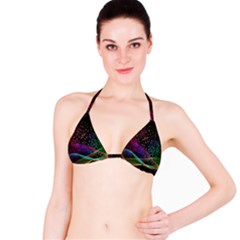 Particles Waves Line Multicoloured Classic Bikini Top