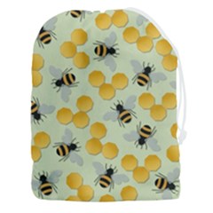 Bees Pattern Honey Bee Bug Honeycomb Honey Beehive Drawstring Pouch (3xl) by Bedest