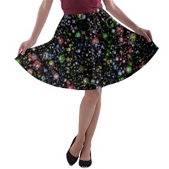 Universe Star Planet Galaxy A-line Skater Skirt by Ravend