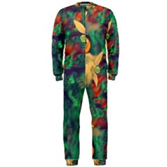 Illustrations Color Cat Flower Abstract Textures Orange Onepiece Jumpsuit (men)