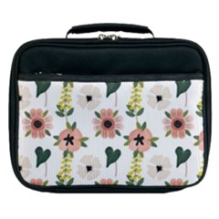 Flower White Pattern Floral Lunch Bag