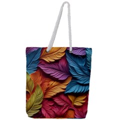 Autumn Full Print Rope Handle Tote (large)