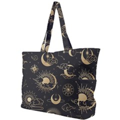 Asian Seamless Pattern With Clouds Moon Sun Stars Vector Collection Oriental Chinese Japanese Korean Simple Shoulder Bag by Grandong