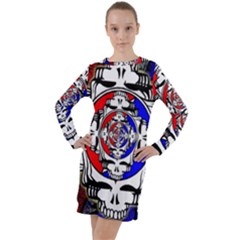 The Grateful Dead Long Sleeve Hoodie Dress by Grandong