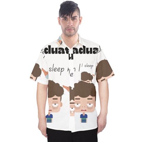 I Graduated Can I Sleep Now  Men s Hawaii Shirt by Strawcherrys10