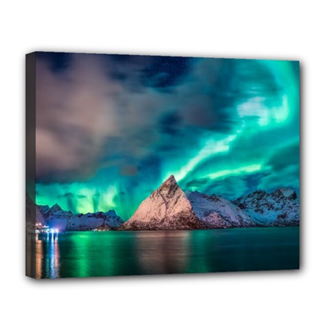 Amazing Aurora Borealis Colors Canvas 14  X 11  (stretched)
