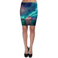 Amazing Aurora Borealis Colors Bodycon Skirt