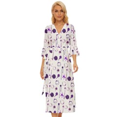 Liquid Splash Pattern Stroke Drip Midsummer Wrap Dress