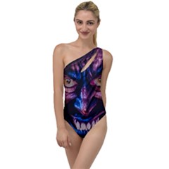 Shadow Madness (ai) To One Side Swimsuit by dflcprintsclothing