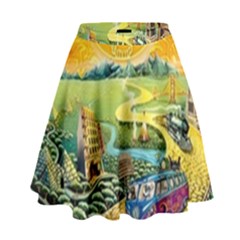 Grateful Dead Golden Road High Waist Skirt