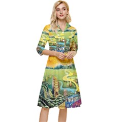 Grateful Dead Golden Road Classy Knee Length Dress