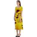 Beautiful Sunflowers T-Shirt Midi Dress With Pockets View2