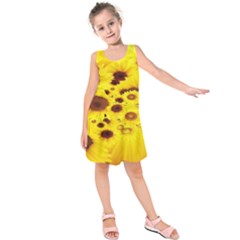 Beautiful Sunflowers Kids  Sleeveless Dress