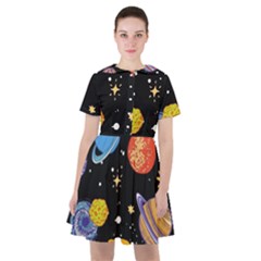 Space Galaxy Art Cute Art Sailor Dress by Perong