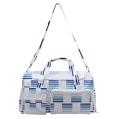 Geometric Pulse Print Design Sports Gym Duffle Bag With Shoe Compartment by dflcprintsclothing