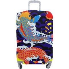 Koi Fish Traditional Japanese Art Luggage Cover (large) by Perong