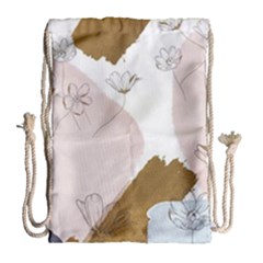 Flower Branch Corolla Wreath Drawstring Bag (large)