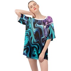 Nature Water Wave Architecture Oversized Chiffon Top by Salmanaz77