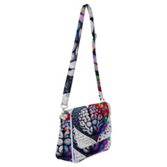 Brain Heart Math Shoulder Bag With Back Zipper