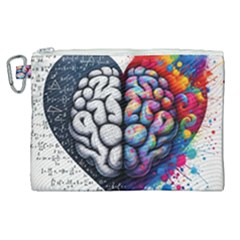 Brain Heart Math Canvas Cosmetic Bag (xl)