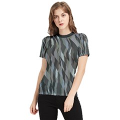 Intricate Camo Print Design Bk Women s Short Sleeve Rash Guard by dflcprintsclothing