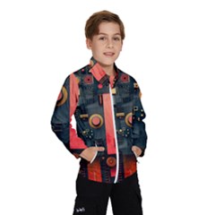 Tech Technology Pattern Kids  Windbreaker