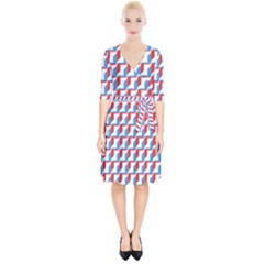 Fabric Geometric Pattern Background Wrap Up Cocktail Dress