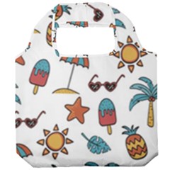 Summer Pineapple Fruit Tropical Foldable Grocery Recycle Bag by Paksenen