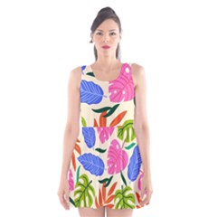 Tropical Sheets Summer Beach Scoop Neck Skater Dress