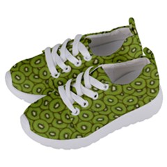 Kiwi Fruit Pattern Green Background Kids  Lightweight Sports Shoes