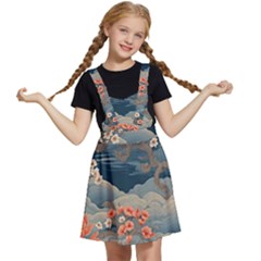 Seamless Pattern Chinoiserie Flowers Kids  Apron Dress