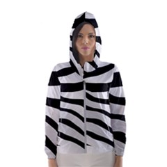 White Tiger Skin Women s Hooded Windbreaker