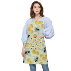 Bees Pattern Honey Bee Bug Honeycomb Honey Beehive Pocket Apron