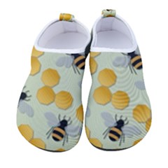 Bees Pattern Honey Bee Bug Honeycomb Honey Beehive Men s Sock-style Water Shoes