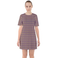 Olimedpurp Sixties Short Sleeve Mini Dress