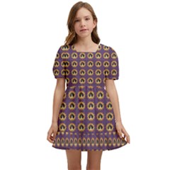 Olimedpurp Kids  Short Sleeve Dolly Dress