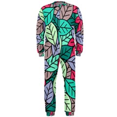 Pattern Leaves Background Nature Onepiece Jumpsuit (men) by Proyonanggan