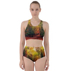 Forest Woods Autumn Nature Racer Back Bikini Set