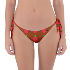 Apple Arrow Pattern Design Drawing Reversible Bikini Bottoms