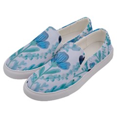 Flowers Petals Bloom Men s Canvas Slip Ons