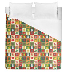 Template Christmas Pattern Duvet Cover (queen Size)