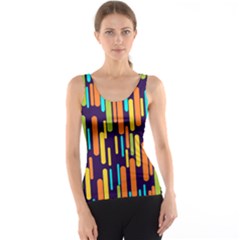 Illustration Abstract Line Women s Basic Tank Top