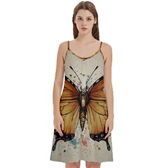 Butterflies Of Motivation Women s Spaghetti Strap Pullover Cami Dress