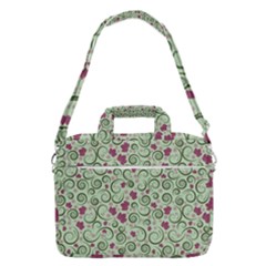 Swirls Foliage Leaves Green Macbook Pro 15  Shoulder Laptop Bag