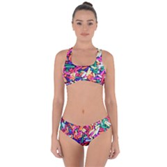 Colorful Candy Texture, Close-up Criss Cross Bikini Set